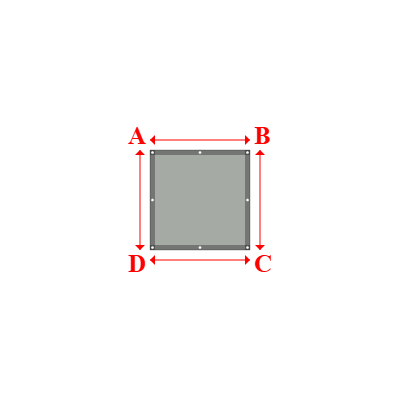 Bâche Rectangle en Protect 670 : La référence en matière de protection étanche Gris clair RAL 7038 - 1.00x1.00m