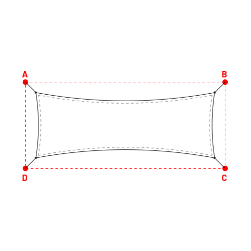 Voile d'ombrage rectangle en AustralMesh - Toile d'ombrage ajourée Blanc (112 AustralMesh) - 7,25x2,65x7,25x2,65m