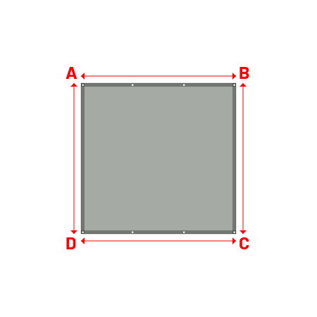 Bâche Rectangle en Protect 670 : La référence en matière de protection étanche Gris clair RAL 7038 - 2.20x2.14m