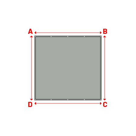 Bâche Rectangle en Protect 670 : La référence en matière de protection étanche Gris clair RAL 7038 - 2.22x2.14m