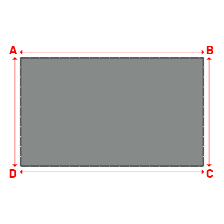 Bâche Rectangle en AustralMesh - Toile d'ombrage ajourée Gris Acier (648 AustralMesh) - 5.60x3.34m