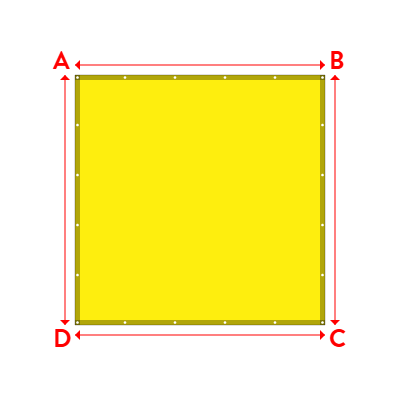 Bâche Rectangle en Protect 670 : La référence en matière de protection étanche Jaune citron RAL 1018 - 2.50x2.50m