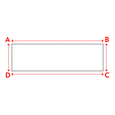 Bâche Rectangle en Protect 670 : La référence en matière de protection étanche Blanc RAL 9016 - 5.00x1.50m