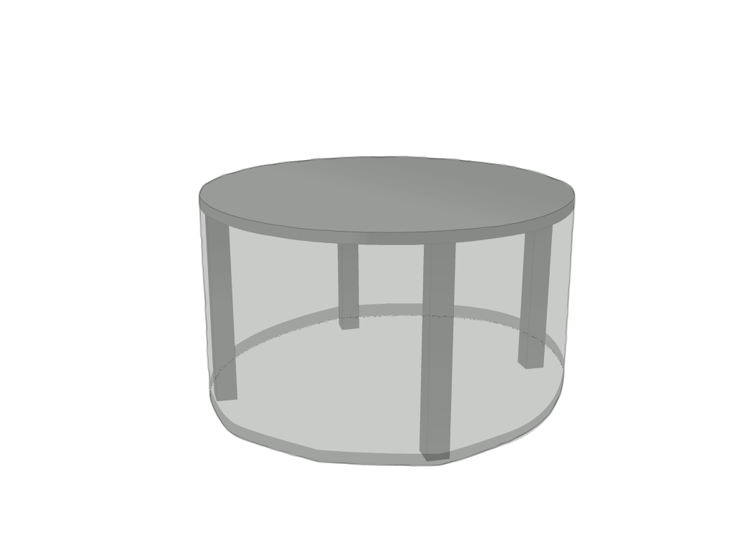 Table de jardin ronde en Protect 670 : La référence en matière de protection étanche Gris clair RAL 7038
