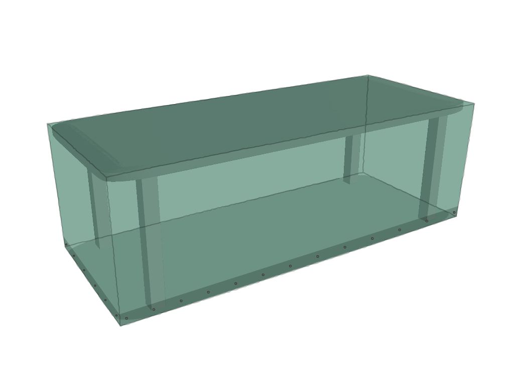 Table de jardin rectangle en POLY420 Vert