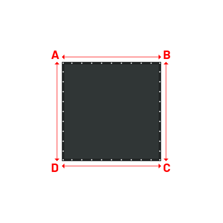 Bâche Rectangle en Protect 670 : La référence en matière de protection étanche Gris anthracite RAL 7016 - 2.00x2.00m