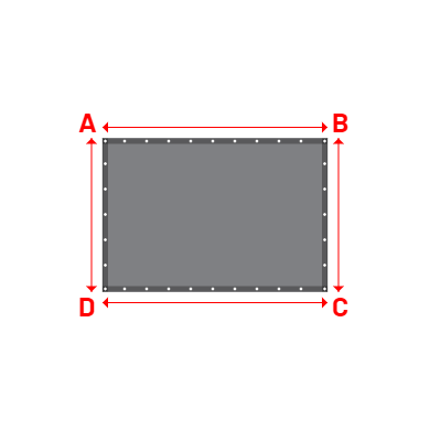 Bâche Rectangle en CoverEco 640 : une bâche simple & efficace Ecolac 640 - 7196 (RAL 7037) - 2.04x1.39m