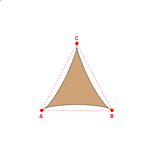 Voile d'ombrage triangle en Hydris  - Toile d'ombrage déperlante Hydris 0835 Lin - 4,05x4,39x4,39m