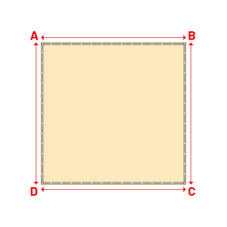 Bâche Rectangle en Protect 670 : La référence en matière de protection étanche Beige ral 1015 - 2.87x2.81m