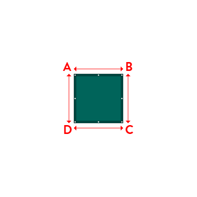 Bâche Rectangle en Protect 670 : La référence en matière de protection étanche Vert industrie RAL 6026 - 1.00x1.00m