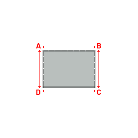 Bâche Rectangle en Solar 590 : bâche spéciale protection solaire & grand choix de coloris Galet - 502V3-2171C - 1.72x1.23m