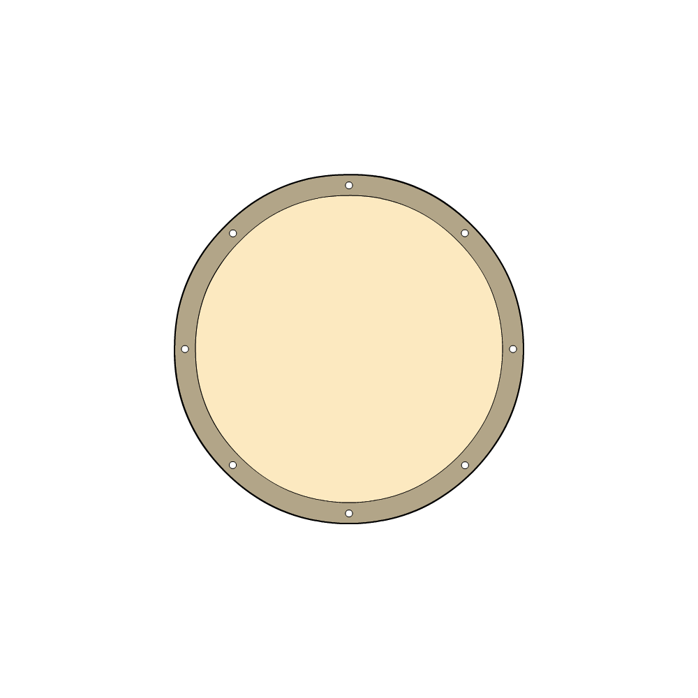 Bâche plate ronde en Protect 670 : La référence en matière de protection étanche Beige ral 1015 d'une diamètre de 1.6m