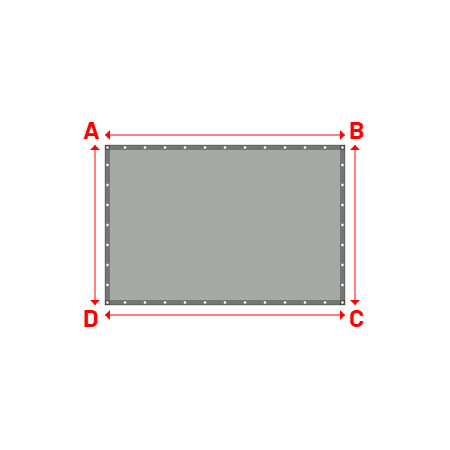 Bâche Rectangle en Protect 670 : La référence en matière de protection étanche Gris clair RAL 7038 - 2.40x1.60m