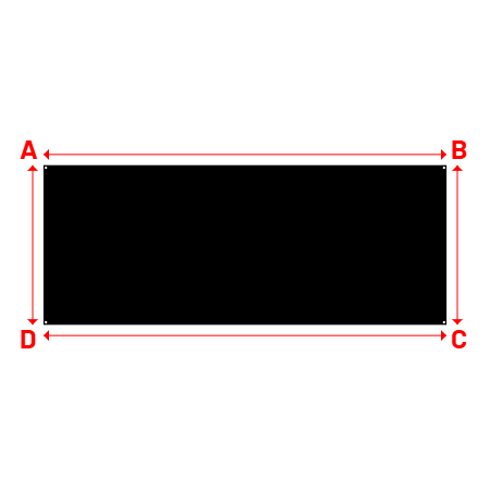 Bâche Rectangle en Protect 670 : La référence en matière de protection étanche Noir RAL 9005 - 4.30x1.70m