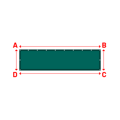Bâche Rectangle en Protect 670 : La référence en matière de protection étanche Vert industrie RAL 6026 - 2.71x0.70m