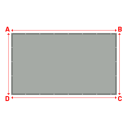 Bâche Rectangle en Protect 670 : La référence en matière de protection étanche Gris clair RAL 7038 - 4.10x2.40m
