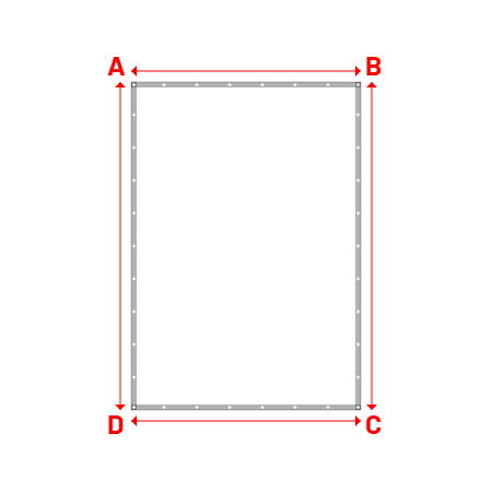 Bâche Rectangle en Protect 670 : La référence en matière de protection étanche Blanc RAL 9016 - 2.10x3.00m