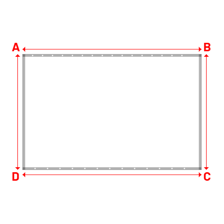 Bâche Rectangle en Protect 670 : La référence en matière de protection étanche Blanc RAL 9016 - 3.59x2.32m