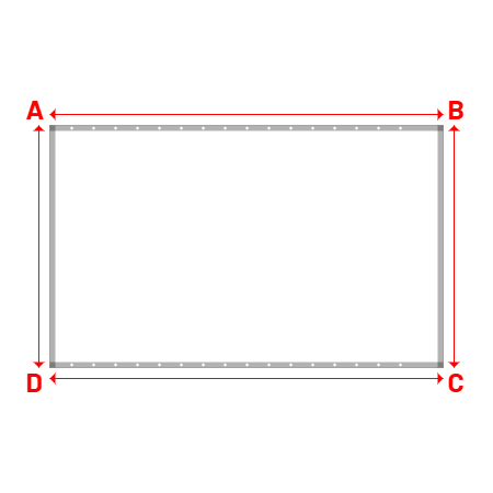 Bâche Rectangle en Protect 670 : La référence en matière de protection étanche Blanc RAL 9016 - 3.59x2.21m