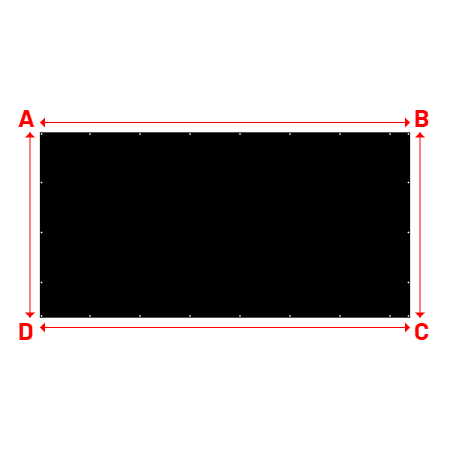 Bâche Rectangle en Protect 670 : La référence en matière de protection étanche Noir RAL 9005 - 6.00x3.00m