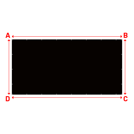 Bâche Rectangle en Bâche de scène -  PVC M2 - Coloris Noir Noir mat -  M2 - 6.00x3.00m