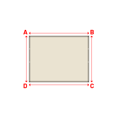 Bâche Rectangle en Protect 670 : La référence en matière de protection étanche Blanc perlé RAL 1013 - 2.29x1.77m