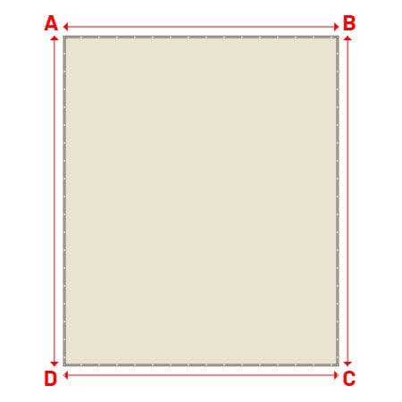 Bâche Rectangle en Protect 670 : La référence en matière de protection étanche Blanc perlé RAL 1013 - 5.00x6.00m