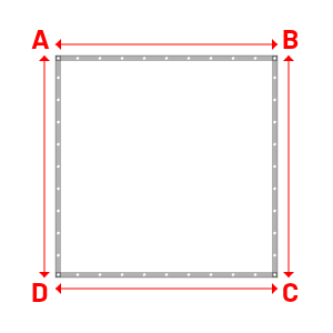 Bâche Rectangle en Grille pour rideaux de scène - PVC M2 Noir Grille PVC SCENIQUE - Noir - 362-1075 - 2.00x2.00m