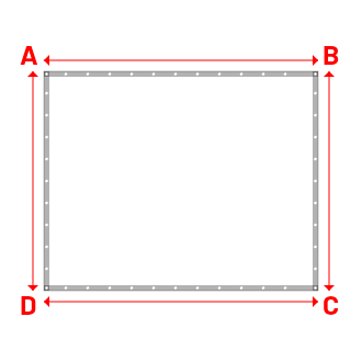 Bâche Rectangle en Protect 670 : La référence en matière de protection étanche Blanc RAL 9016 - 2.50x2.00m