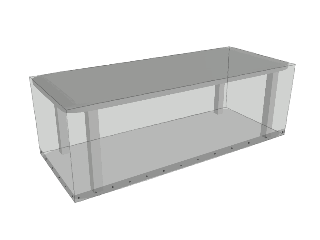 Table de jardin rectangle en MaxiProtect 900 : Protection & grammage renforcé Gris agate RAL 7038