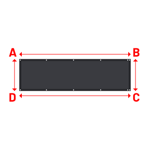 Bâche Rectangle en Soltis Perform 92 Anthracite 92-2047 - 2.80x0.80m