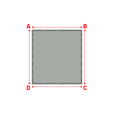 Bâche Rectangle en Protect 670 : La référence en matière de protection étanche Gris clair RAL 7038 - 1.98x2.15m