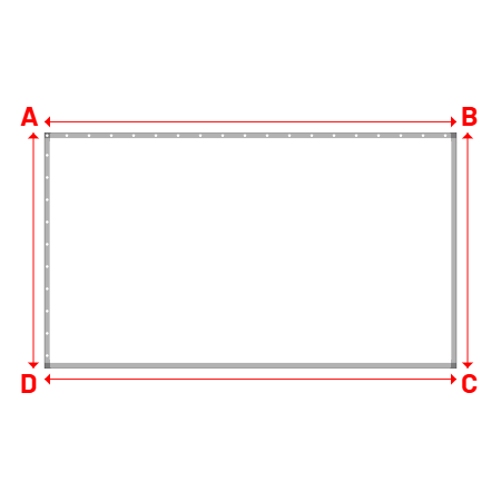 Bâche Rectangle en Protect 670 : La référence en matière de protection étanche Blanc RAL 9016 - 3.96x2.26m