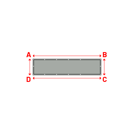 Bâche Rectangle en Protect 670 : La référence en matière de protection étanche Gris clair RAL 7038 - 2.30x0.55m