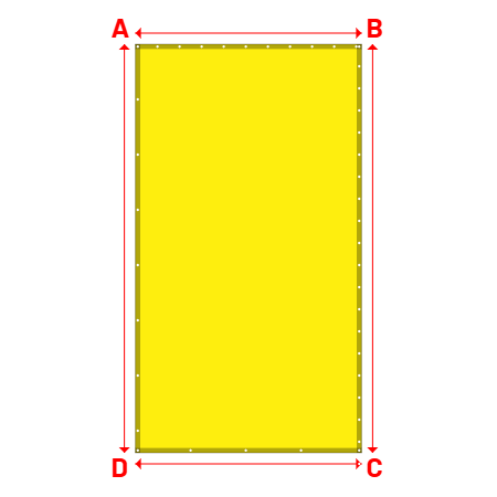 Bâche Rectangle en Protect 670 : La référence en matière de protection étanche Jaune citron RAL 1018 - 2.33x4.21m