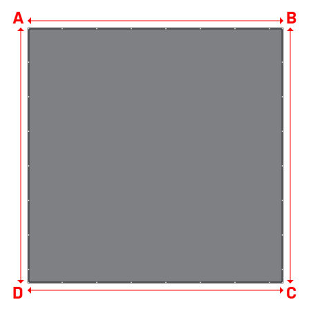 Bâche Rectangle en CoverEco 640 : une bâche simple & efficace Ecolac 640 - 7196 (RAL 7037) - 6.00x6.00m