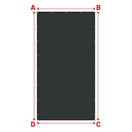 Bâche Rectangle en Protect 670 : La référence en matière de protection étanche Gris anthracite RAL 7016 - 2.50x4.68m