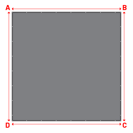 Bâche Rectangle en CoverEco 640 : une bâche simple & efficace Ecolac 640 - 7196 (RAL 7037) - 5.00x5.00m