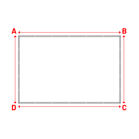 Bâche Rectangle en Protect 670 : La référence en matière de protection étanche Blanc RAL 9016 - 3.32x2.20m