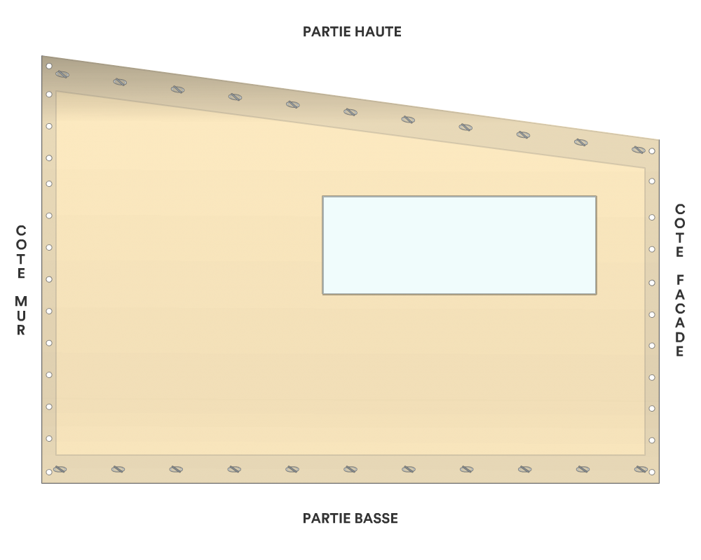 Bâche de façade pour mobil-home