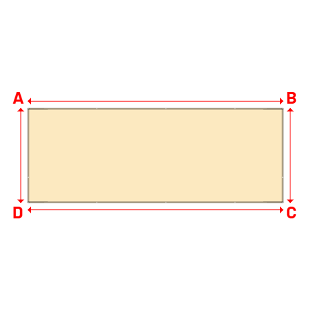 Bâche Rectangle en Protect 670 : La référence en matière de protection étanche Beige ral 1015 - 7.95x2.95m