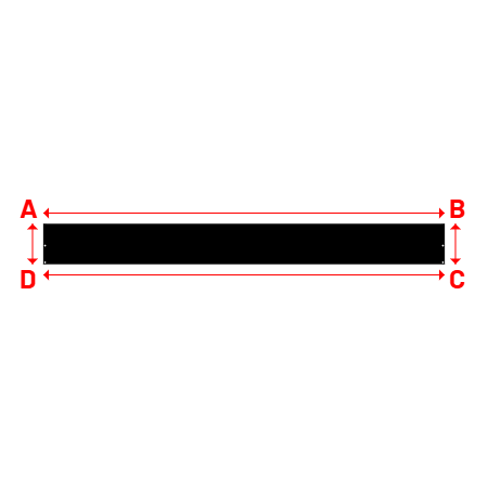 Bâche Rectangle en Protect 670 : La référence en matière de protection étanche Noir RAL 9005 - 6.00x0.60m