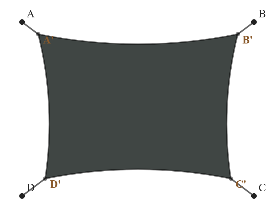 Voile d'ombrage - Voile d'ombrage Rectangle - Métal à canon (002 AustralMesh)