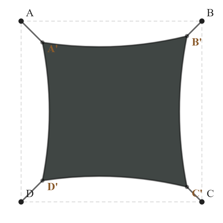 Voile d'ombrage - Voile d'ombrage Carrée - Métal à canon (002 AustralMesh)