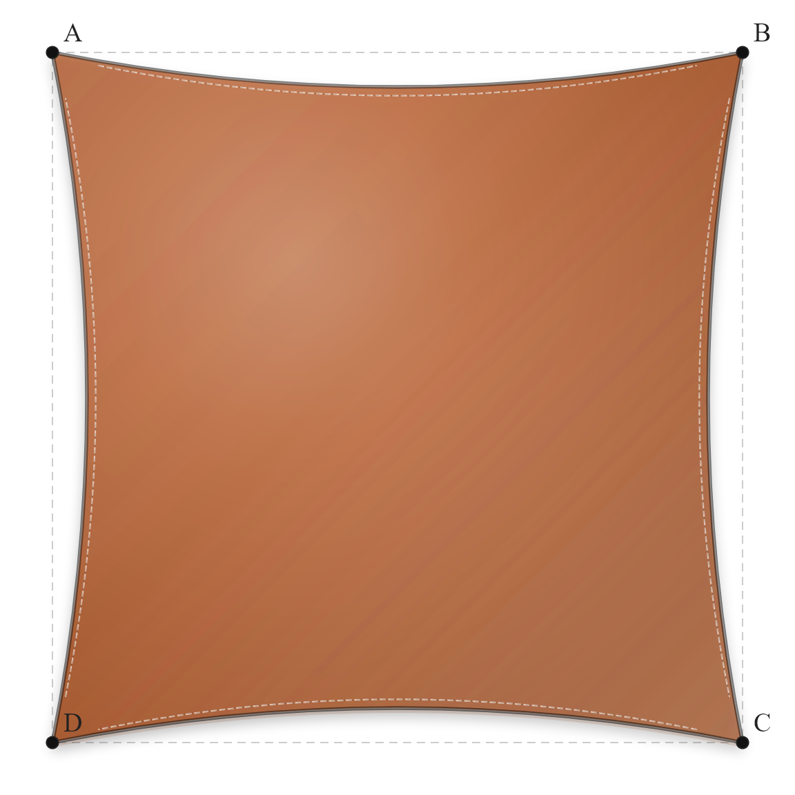 Voile d'ombrage - Voile d'ombrage Carrée - Caramel 96-50261