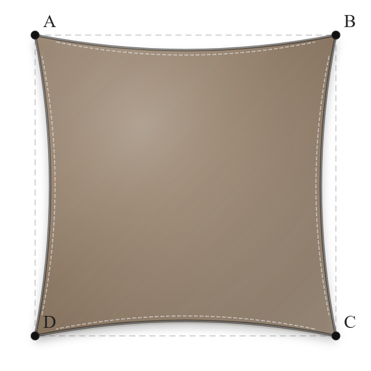 Voile d'ombrage - Voile d'ombrage Carrée - Bois flotté 294 (AustralMesh)