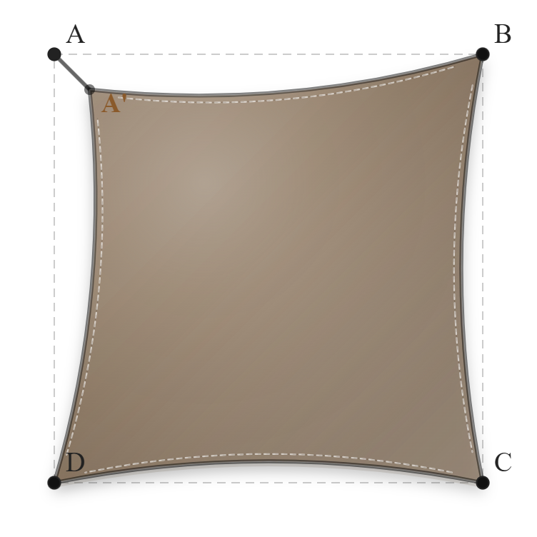 Voile d'ombrage - Voile d'ombrage Carrée - Bois flotté 294 (AustralMesh)