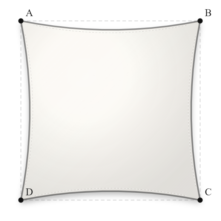 Voile d'ombrage - Voile d'ombrage Carrée - Blanc 92-2044